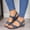 Blue, variant on Women's Summer Solid Color Hollow Out Wedge Comfortable Soft Sandals Casual Summer Shoes for Women