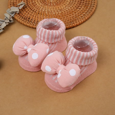 

nsendm Girls Socks Baby Cotton Slip Socks Cartoon Socks Socks Non Slip Kids Socks Watermelon Red 0-6 Months