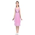 thumbnail image 3 of Girl's Kids Chiffon Skirted Leotard Dress Sequined Contemporary Praise Lyrical Ballet Dance Costumes, 3 of 7