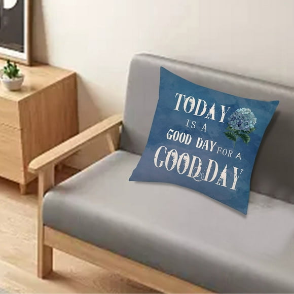 XIPYYKM 2023 New Summer Blue Hydrangea Hold Pillowcase Suitable for Sofa Office Decoration Clearance Pillow Case