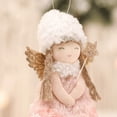 thumbnail image 3 of Pink Lace Skirt Plush Cute Angel Girl Doll Handmade Crafts Pendant Christmas Tree Hanging Ornaments New Year 2022 Xmas Gift Toy, 3 of 5