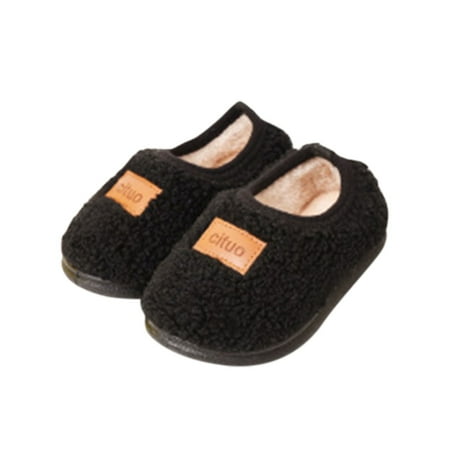 

Children Girl Cotton Shoes Solid Color Fashion Soft Sole Winter Warm Indoor Non-Slip Cotton