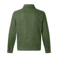 thumbnail image 5 of Fgnfyis Winter Jackets for Men Long Sleeve Denim Cardigan Casual Holiday Cargo Coat Mens Jacket Green XXL, 5 of 5