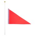 thumbnail image 3 of EeaseCA 50 Pcs Triangular Banner Pure Color Hand Flag Lightweight Portable Hand Waving Flag for Party Sports Meeting (Red), 3 of 7
