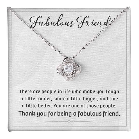 Friendship Women, Friendship Necklace, Best Friend Necklace, Long Distance Relationship Jewelry, Birthday Bestfriend With Message Card And Box #1456, White Love Knot Necklace