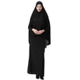 thumbnail image 6 of Gamivast Islamic Clothing for Women Long Overhead Hijab & Skirt Prayer Sets Solid Soft Modest Abaya Jilbab Ramadan Eid Namaz Middle East Robe 2 Piece Sets, 6 of 8