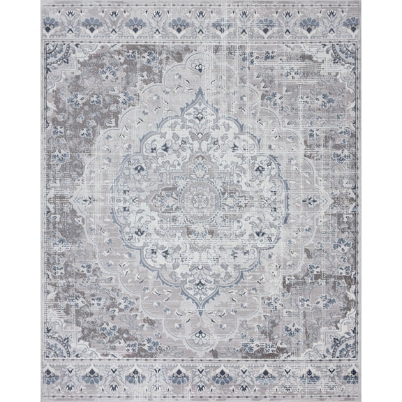 Tayse Nexus Area Rug NEX1300 Traditional Gray Faded Shaded 3' 11'' x 5'3'' Rectangle