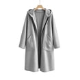 thumbnail image 5 of Chiccall Women Plus Size Zip Up Hoodies Long Sleeve Tunic Sweatshirt Long Fleece Hooded Jacket with Pockets, 5 of 7
