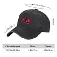 thumbnail image 3 of Vintage Cotton Washed Distressed Baseball Cap - Black Golf Dad Hat with Red Meditative Silhouette & ' Spirituality ' Text for Men & Women, 3 of 6