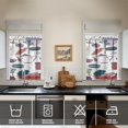 thumbnail image 2 of Vintage Kitchen Food Cooking Chef Tier Cafe Curtains for Bathroom Living RV Rod Pocket Window Drapes 36 Inch 2 Panels Set 28"x36" 2 Panels Window Treatment Tiers, 2 of 4