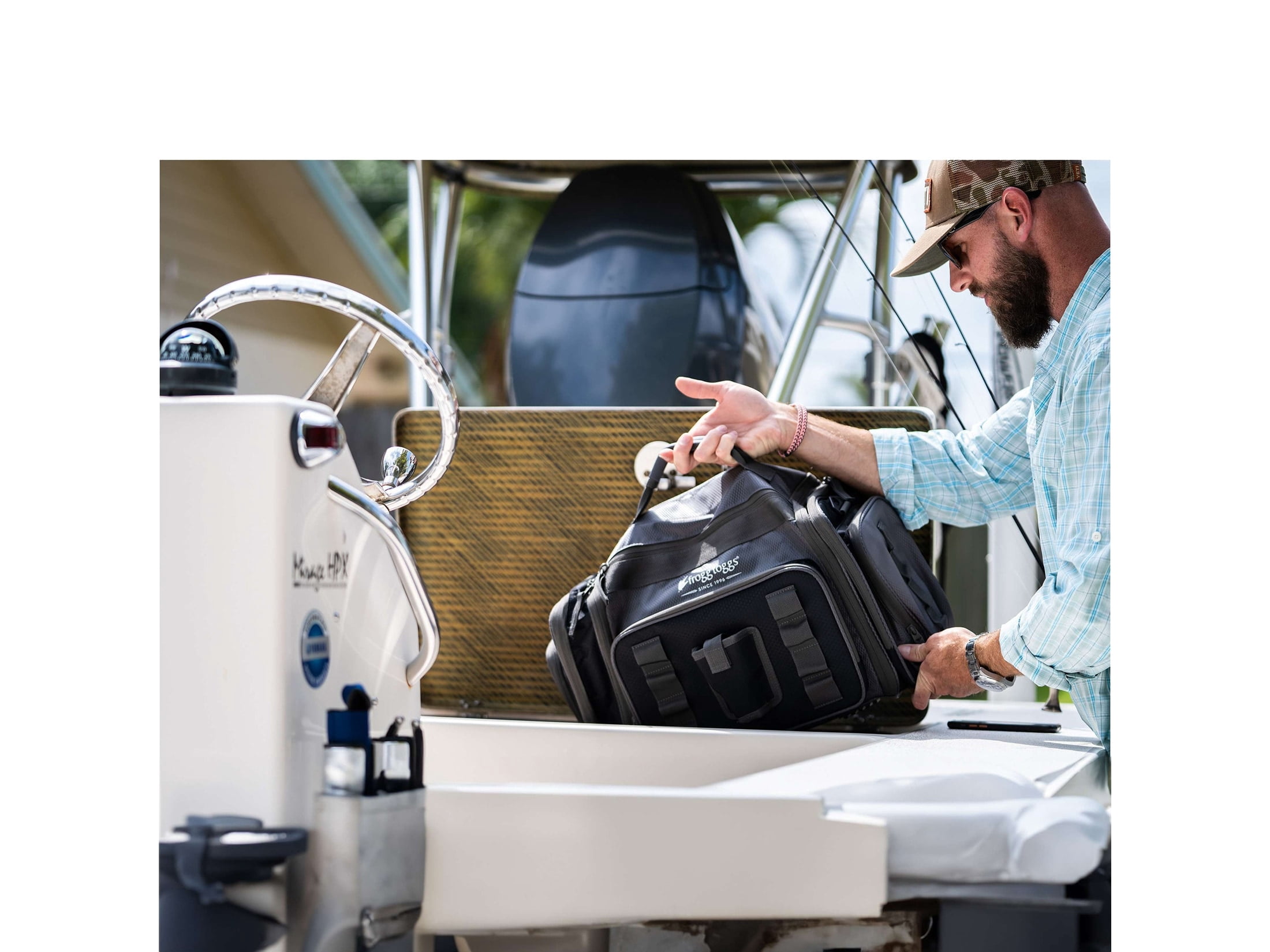 Frogg Toggs Pro Series Fishing Tackle Bag for 3700 Size Tackle Trays with Dual Access Storage, Solid Elements