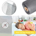 thumbnail image 5 of Density Mesh Window Screen, Precision Stitching & High-Density Mesh Technology for Gray Mesh White Frame, Up To Max 100 X 125Cm, No Punching & Breathable and Ventilation for Various Window Types, 5 of 5