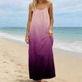 thumbnail image 2 of DHFJKG Summer Dress Women Sleeveless Gradient Backless Spaghetti Strap Flowy Boho Beach Maxi Dress Trendy Dresses, 2 of 5