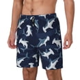 thumbnail image 2 of Haiem Party Shark Cute Mens Swim Trunks with Compression Liner 2 in 1 Swimming Shorts Stretch Swimwear Quick Dry,Board Shorts-XX-Large, 2 of 9