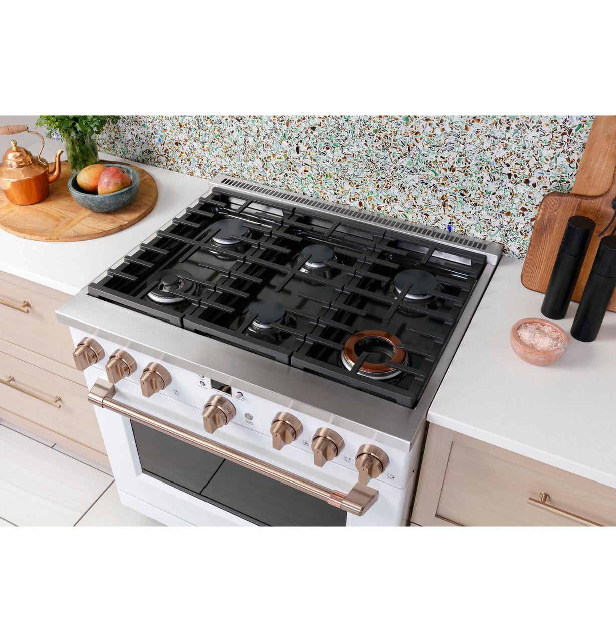 CAFE CGY366P3TD1  PROFESSIONAL GAS RANGE - White