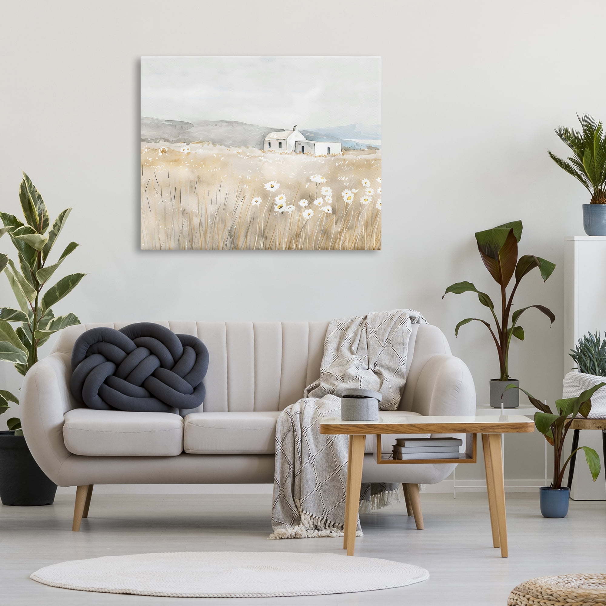 Stupell Industries Rustic Landscape Daisy Meadow Canvas Wall Art, design by Creative Studio