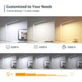 thumbnail image 3 of Lámpara de mesa LED JAMW de metal 9w 550lm control táctil oficina casa sintonizable 3 modos de color atenuador nivel 5, 3 of 5