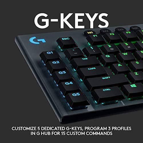 Restored Logitech g915 Mechanical Gaming Keyboard (clicky), -