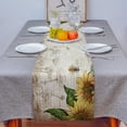 thumbnail image 4 of Table Runner Dresser Scarves 72 Inch Long, Sunflower Bee Dragonfly and Butterfly Linen Dining Table Runners Rural Old Newspaper Tabletop Scarf for Wedding Holiday Party Kitchen, 4 of 7