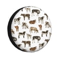 thumbnail image 1 of Fotbe Cow Funda de Llanta de Repuesto con Estampado, Engrosada, Ajuste Universal para Jeep, Remolque, RV, SUV, Camión-17 inch, 1 of 6