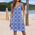 thumbnail image 6 of JULMCOMO Casual Summer Dresses for Women Vacation Beach Beach Cover Up Sleeveless Bohemian Dress Plus Size Loose Tank Dresses Royal Blue L, 6 of 6