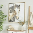 thumbnail image 2 of 32" x 36" Horse Framed Wall Art with Gold Frame, by DecMode, 2 of 8