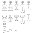 thumbnail image 3 of BUTTERICK PATTERNS B5624 Vestido para bebé Jersey Mameluco Mono Bragas Gorro y bolso Talla NB0 (NB-S-M), 3 of 4
