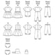 thumbnail image 3 of BUTTERICK PATTERNS B5624 Vestido para bebé Jersey Mameluco Mono Bragas Gorro y bolso Talla NB0 (NB-S-M), 3 of 4