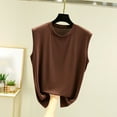 thumbnail image 2 of AherBiu Pajama Tank Tops for Women Stretch Comfy Fitted Crewneck Basic Layer Top Tees Camisole Tshirt, 2 of 6