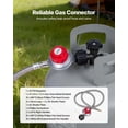 thumbnail image 5 of VEVOR Single Burner Outdoor Propane Gas Stove, 200,000 BTU Propane LPG Gas Camping Stove, Heavy Duty Carbon Steel Outdoor Cooker, with Shield & 20 PSI Regulator, for BBQ Camp Home Patio Seafood Boil, 5 of 9