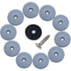 thumbnail image 2 of Deslizadores redondos de teflón para muebles, con tornillos, 20 piezas. Deslizadores de teflón para sillas y muebles, con fijación mediante clavos, 22 mm., 2 of 5