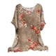 thumbnail image 2 of Fiudx Ofertas Relámpago Camiseta Estampada a La Moda para Mujer, Blusa de Manga Corta, Tops Informales con Cuello Redondo, 2 of 3