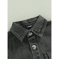 thumbnail image 5 of Arvbitana Toddler Boys Summer Casual Denim Shirt Solid Color Short Sleeve Button Down T-shirt, 5 of 8