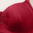 thumbnail image 6 of Feancey Wireless Full Coverage Bra for Older Women High Support Comfort Bra Adjustable Strap Everyday Brassiere Breathable Minimizer Bras Red 40, 6 of 10