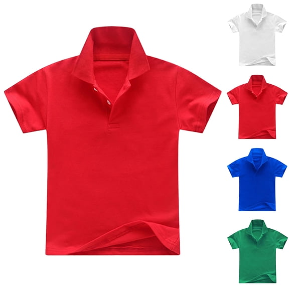 MuXiKeJi Clothes Boys Polo Shirts Size 10-12 Button Closure Letter Print Short Sleeve Shirt Funny Trendy Tops Boy Shirt With Pocket