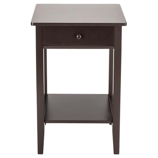 Two Layer Bedside Table Nightstand Storage Bedroom With 1 Drawer Coffee Table Walmart Com Walmart Com