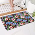 thumbnail image 4 of Pioneer Flower Floral Print Pattern Bathroom Rugs Mat, Non Slip Microfiber Bathroom Rug with Rubber Backing, Soft Mats for Bathroom Floor Tub Shower, 17"x30", 4 of 5