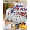 thumbnail image 4 of Patriotic Flower Sofa Covers for 3 Cushion Couch,Washable Sectional & L Shape Couch Covers for Dog/Cat/Kid,Buffalo Plaid Grey 4th of July Eucalyptus Non Slip Sofa Slipcover Futon Cover 71x150, 4 of 8