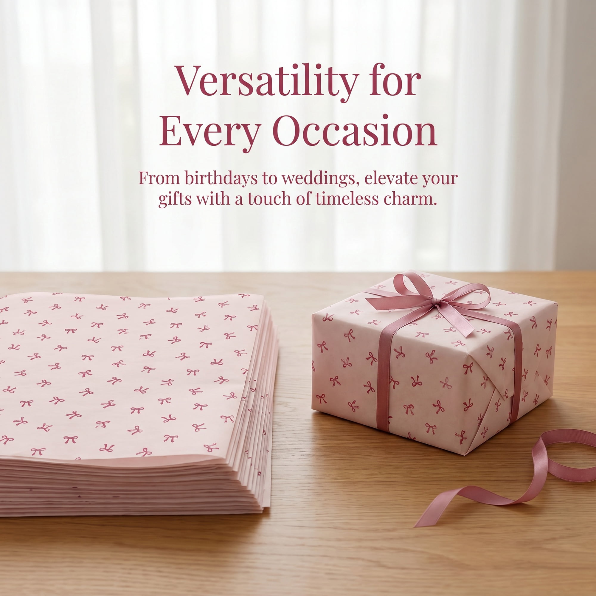 Unique Bargains Gift Wrapping Paper Sheets for All Occasions Pink Butterfly 27.6"x 19.7"