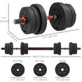 thumbnail image 3 of Soozier Ensemble d'Haltères Réglables de 44 Lb pour la Mise en Forme du Corps, 3 of 10