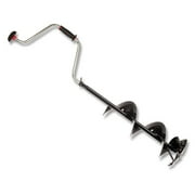 Strikemaster Lazer 8 Inch 2 Piece Steel Ice Fishing Manual Hand Auger w/ Handle