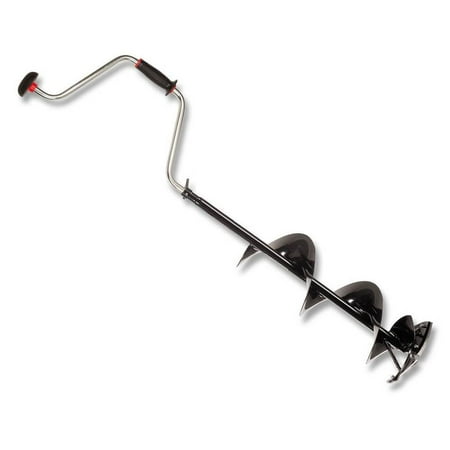 Strikemaster Lazer 8 Inch 2 Piece Steel Ice Fishing Manual Hand Auger w/ Handle