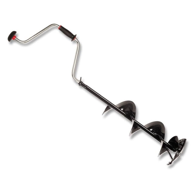 Strikemaster Lazer 8 Inch 2 Piece Steel Ice Fishing Manual Hand Auger w/ Handle