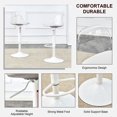 thumbnail image 7 of Modern Bar Stools Set Of 2, Armless PU Leather Barstools With PET Backrest, 360 Degree Rotating Height Adjustable Bar Chairs For Kitchen Island, Bar, Restaurants, 7 of 7