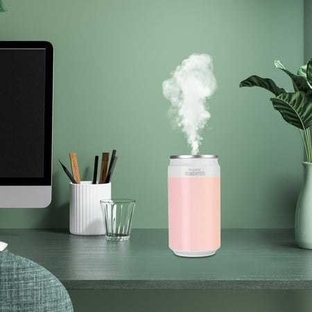 

Air Humidifier Flame USB 200ml Auto Shut Off Essential Oil for Bedroom Car Dorm Pink
