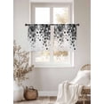 thumbnail image 3 of Black Gradient Sheer Curtains 45 Inch Length 2 Panels Set Window Treatments, Abstract Polka Dots Vintage Modern Art Rod Pocket Semi Curtains for Living Room/Bedroom/Kitchen Décor, 104"W x 45"L, 3 of 7