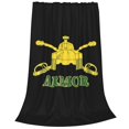 thumbnail image 2 of Insignia de la rama de armadura del ejército de EE. UU., manta de vellón de Vietnam, manta súper suave y acogedora, manta de franela ligera y cómoda, mantas de felpa cálidas para sofá, sofá, cama, 2 of 5