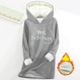 thumbnail image 2 of Makaor Cute Hoodies for Women Plus Size Tunic Sweatshirt Fleece Long Sleeve Pullover Tops Casual Fall Clothes Gray, 2 of 3