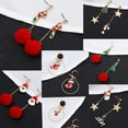 thumbnail image 4 of Pendiente de cadena asimétrica Prettyia de Navidad Monigote de nieve, 4 of 10