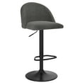 thumbnail image 1 of Modern Velvet & Metal Air Lift Stool in Grey, 1 of 7